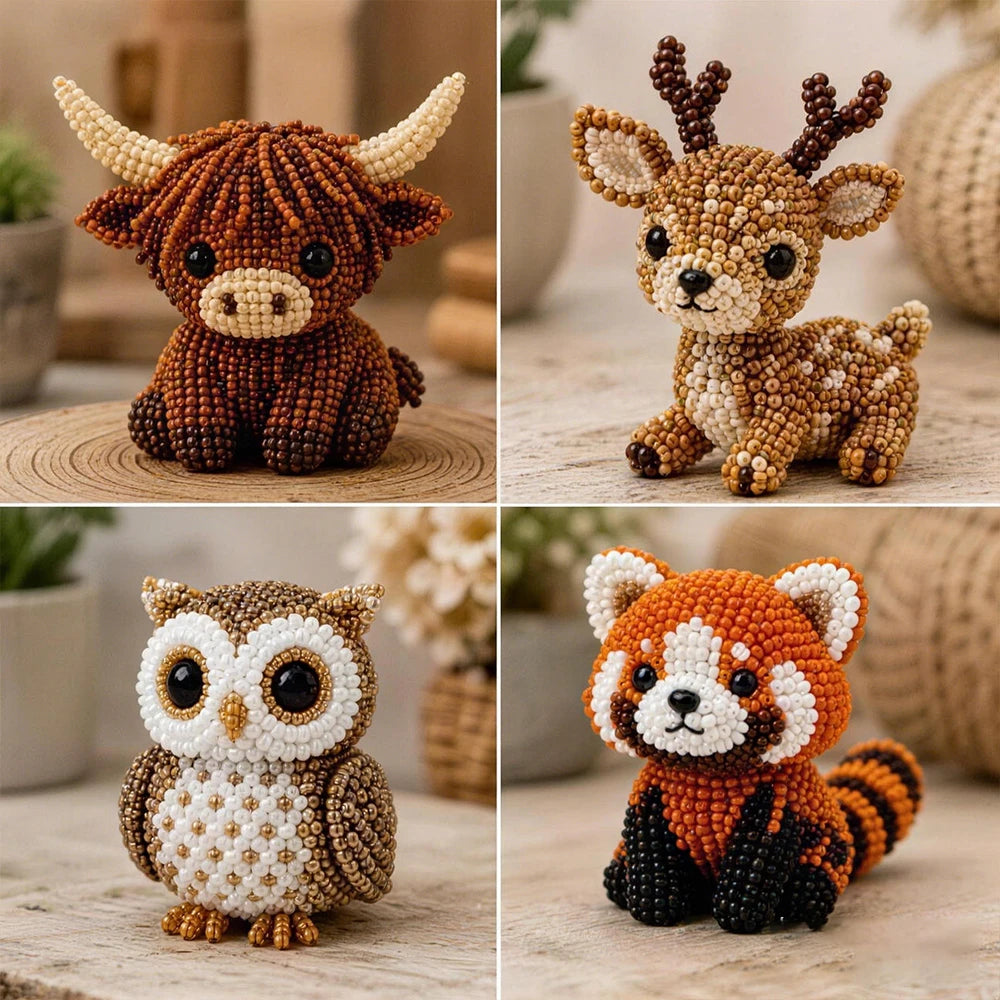 3D Bead Animal Craft Kit – Cute & Easy DIY Set