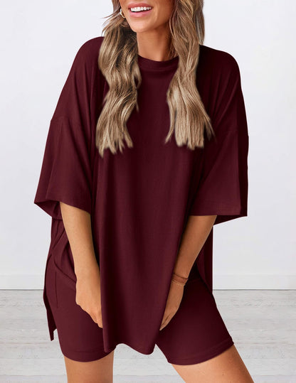 🍧Summer Hot Sale💞2025 Women's Summer Casual Loose Two-Piece Casual Suit