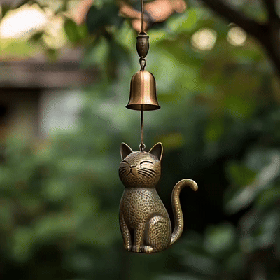 ✨LAST DAY ONLY 49% OFF🔥Handmade Retro Cat Wind Chime