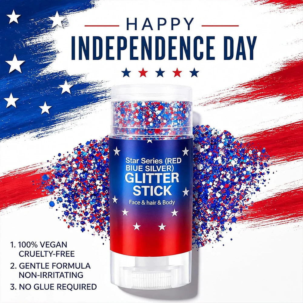 Patriotic Body Glitter Stick Independence Day Party Makeup Decor