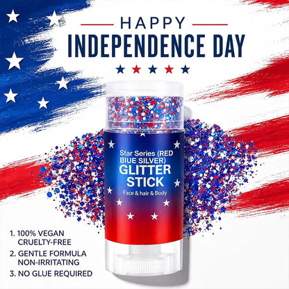 Patriotic Body Glitter Stick Independence Day Party Makeup Decor