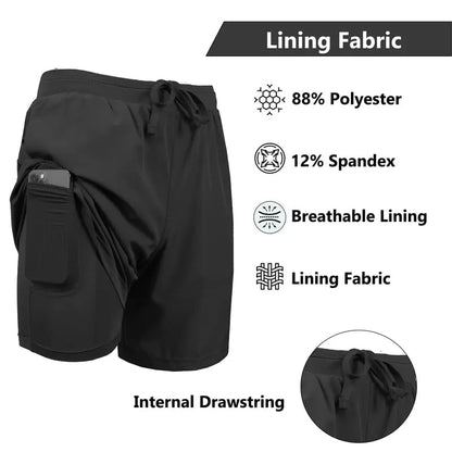 🔥Hot Sale 49%🔥 3-Pack Men's 2 in 1 Stretch Active Quick Dry Gym Running Shorts With Liner