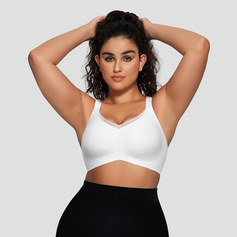 🏆Summer Promotion🔥 Women's Wireless V-Neck Crossover Mesh Seamless Push-Up Bra