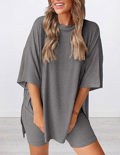 🍧Summer Hot Sale💞2025 Women's Summer Casual Loose Two-Piece Casual Suit