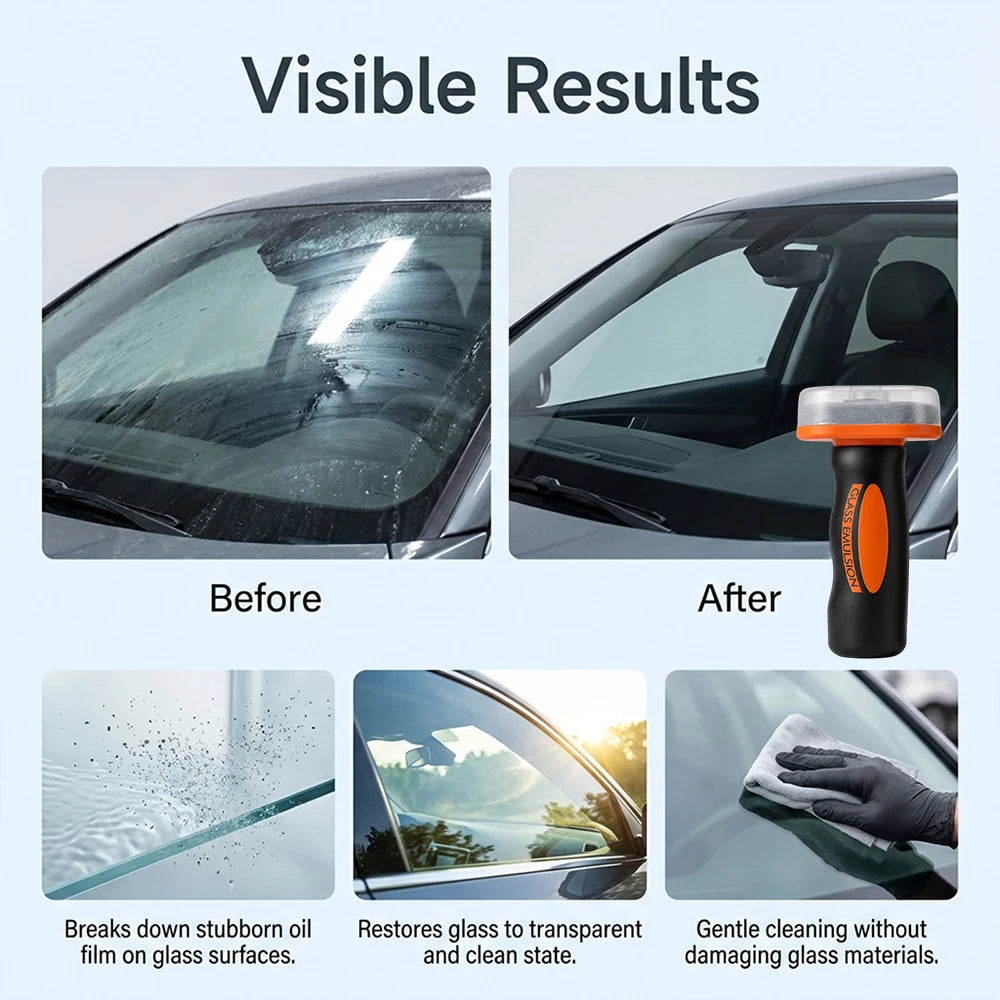 Car Glass Oil Film Remover Brush