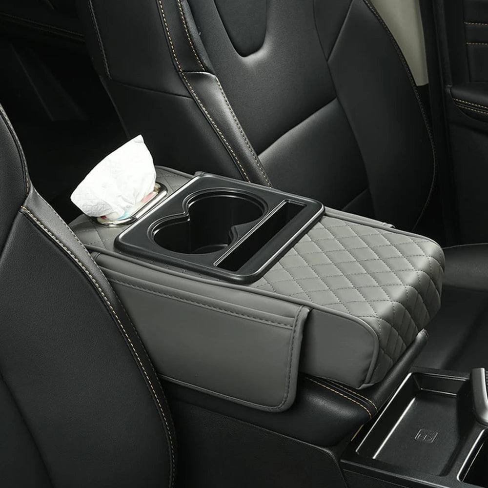 Multifunctional PU Leather Car Armrest Box Mat