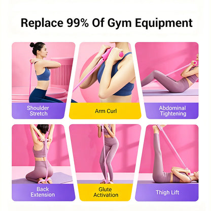 6-Tube Elastic Foot Pedal Resistance Bands