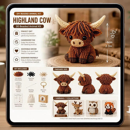 Cute 3D Beaded Animal DIY Kit