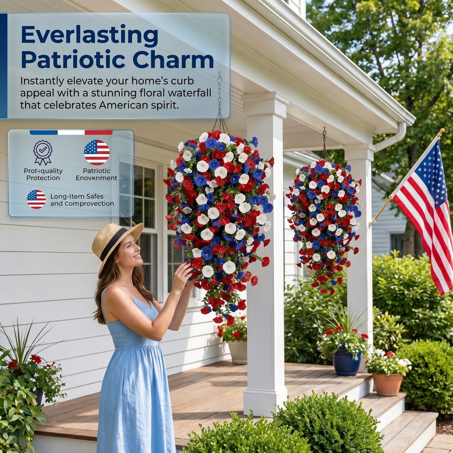 Morning Glory Vines - 4th of July Decor
