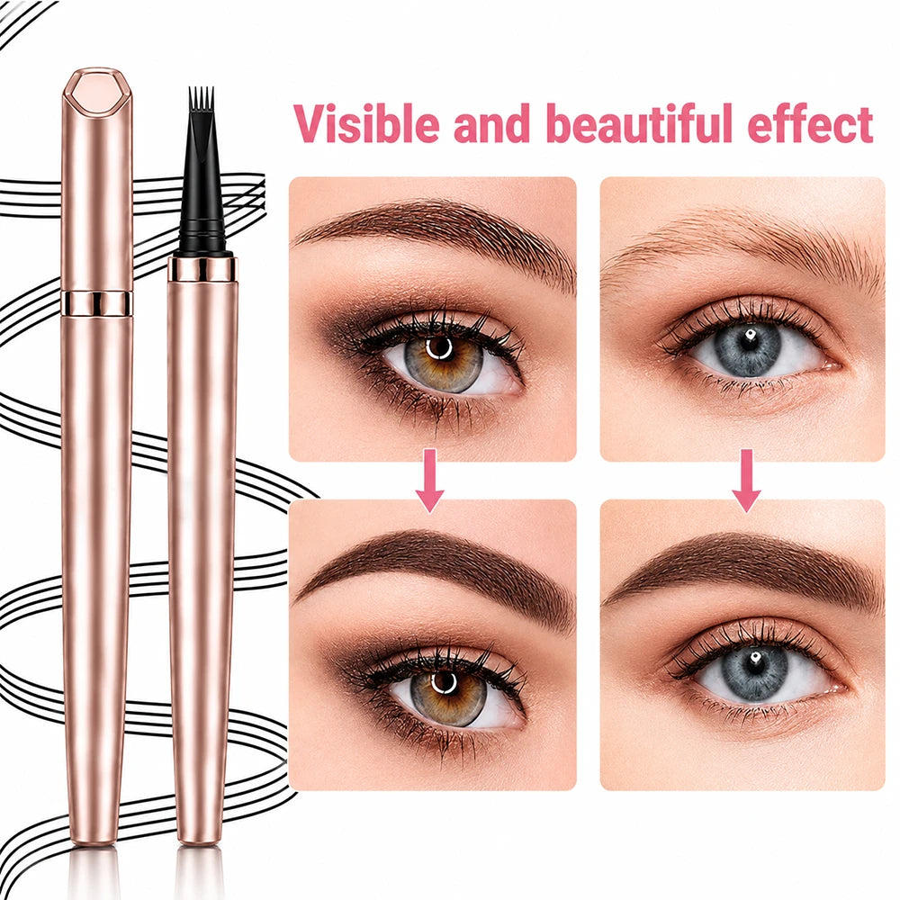 🖌️ Waterproof Micro-Fork Brow Pencil – Natural Hair-Like Brows