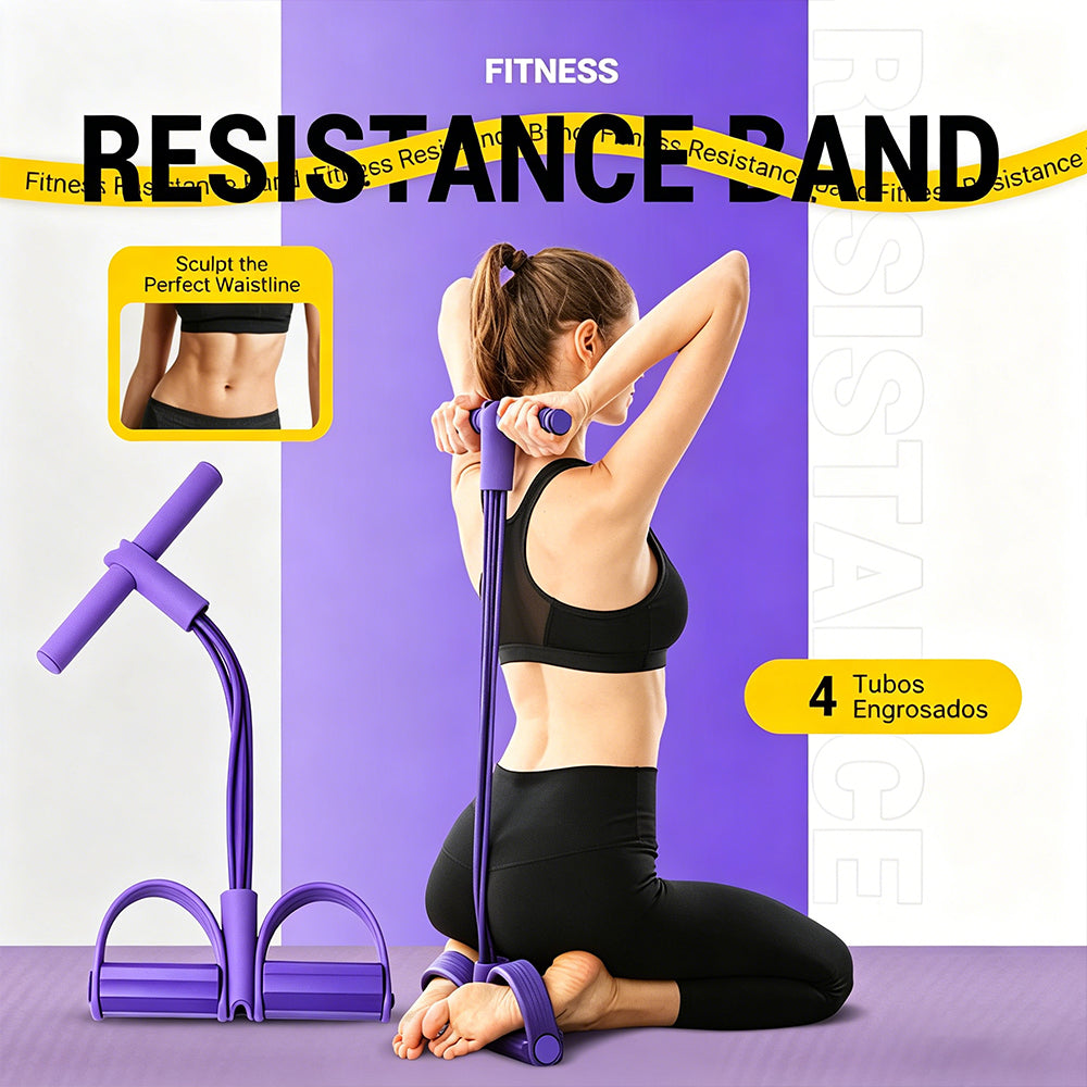 6-Tube Elastic Foot Pedal Resistance Bands