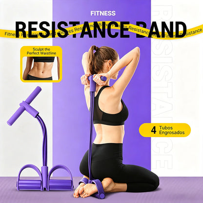 6-Tube Elastic Foot Pedal Resistance Bands