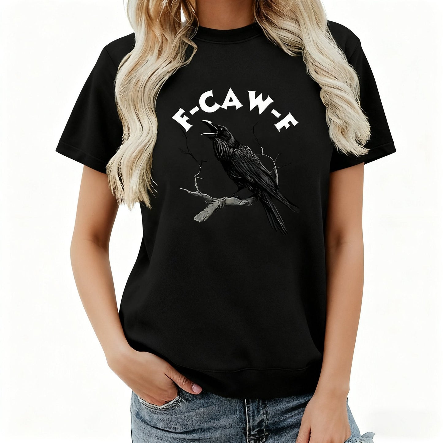Make a Statement Without Saying a Word! 😜🐦‍⬛🔥Humorous Crow Graphic T-Shirt – Say It With a Caw!