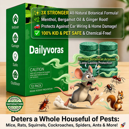 🐀 Natural Peppermint Rodent Repellent Tablets🟢