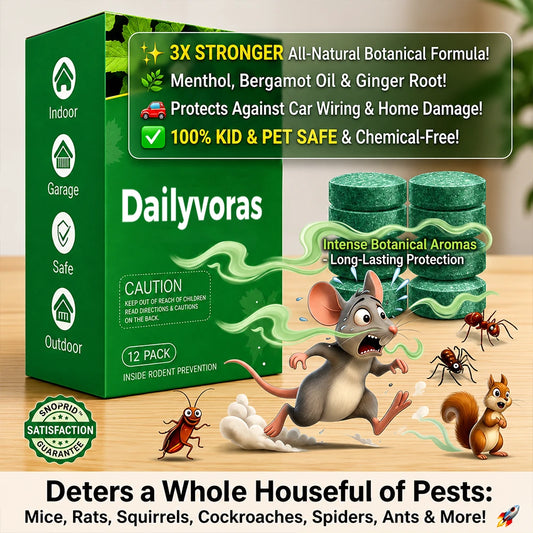 🐀 Natural Peppermint Rodent Repellent Tablets-Safe for Kids & Pets