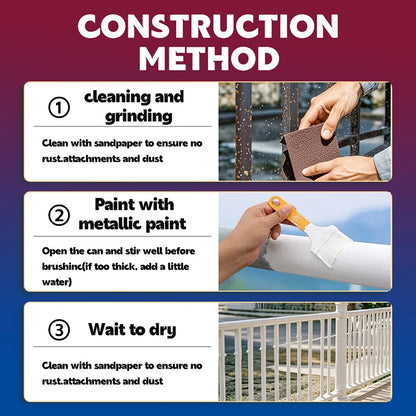 🔨🛡️Rust Converter Metallic Paint | One Coat Anti-Rust, No Sanding