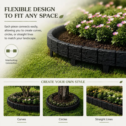 DIY Faux Stone Garden Border Fence