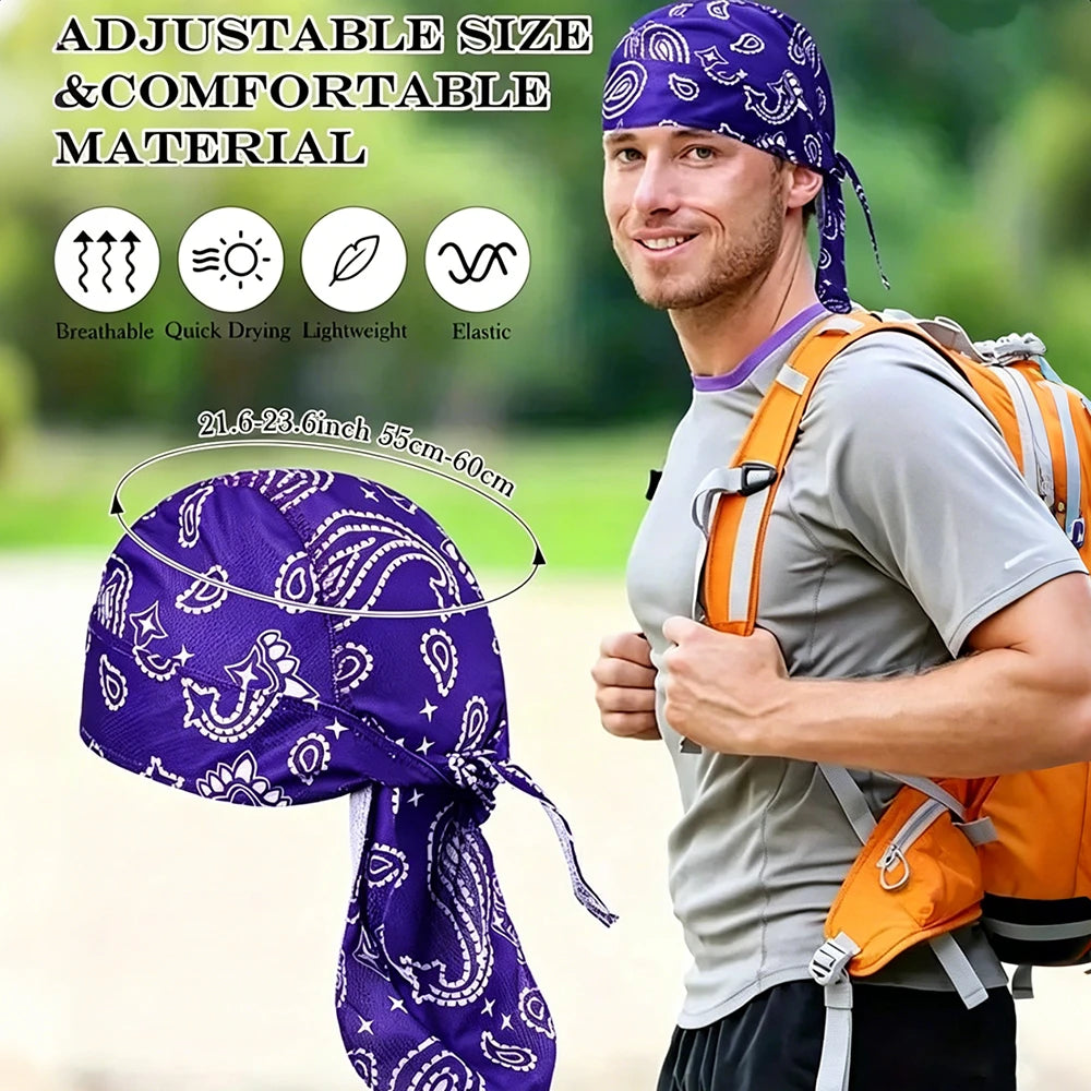 Cooling Paisley Head Wrap for Summer