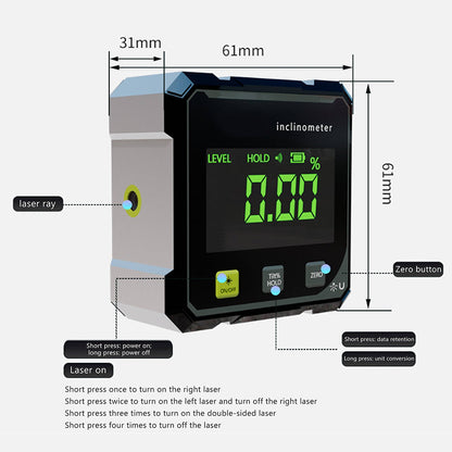 📐 Portable Magnetic Digital Angle Finder-360° Magnetic Attachment Hardware Tool🔥