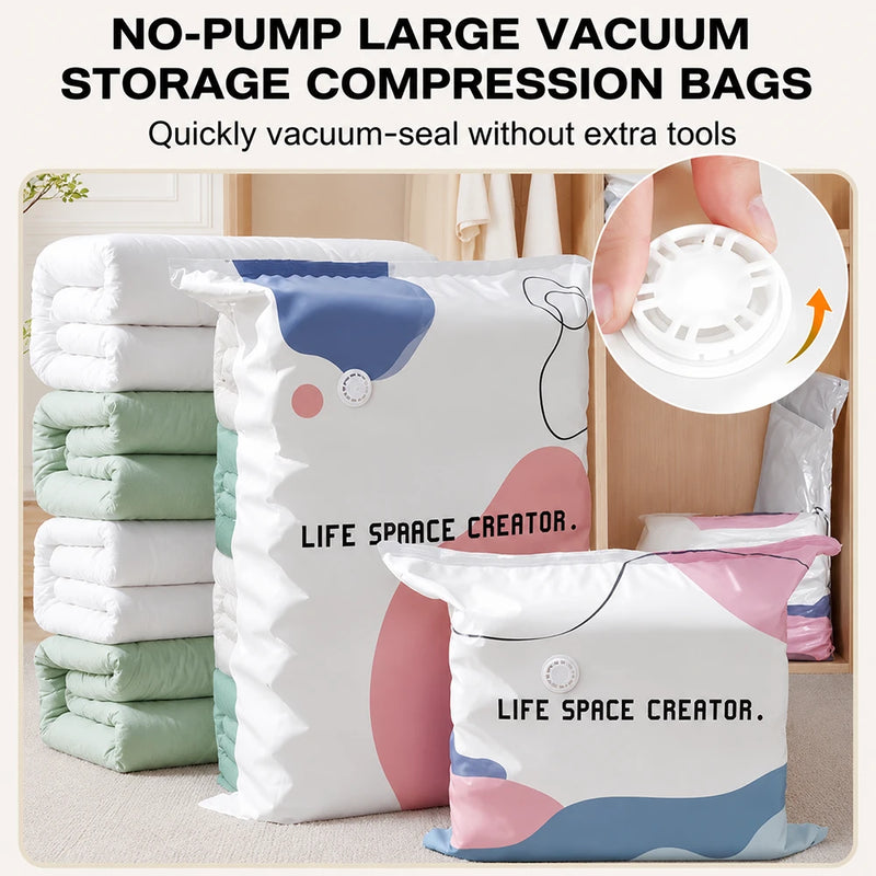 No-Pump Vacuum Storage Bags