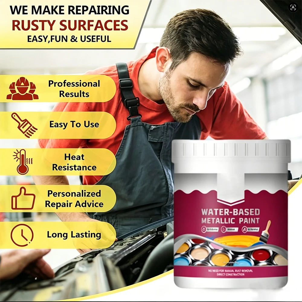 🔨🛡️Rust Converter Metallic Paint | One Coat Anti-Rust, No Sanding
