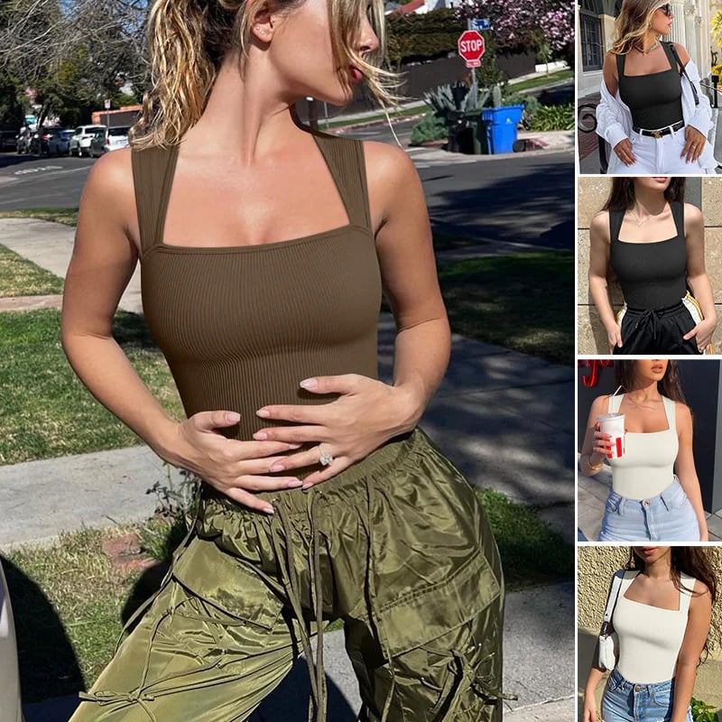 🔥Hot Sale✨Sleeveless Tank Tops Bodysuits🩱