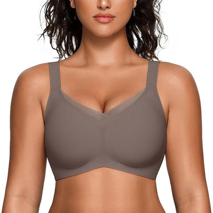🏆Summer Promotion🔥 Women's Wireless V-Neck Crossover Mesh Seamless Push-Up Bra