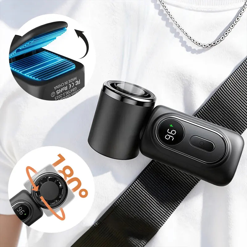 Portable 3-in-1 Clip Fan 3000mAh Rechargeable 5-Speed Adjustable Cooling Fan for Travel Office & Outdoor