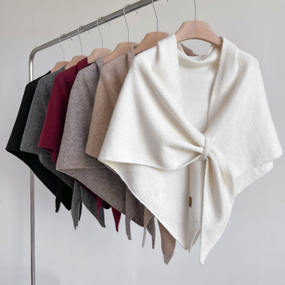 ❤️Your Everyday Elegance, Woven in Wool💕Women's Solid Color Wool Blend Shawl☁️