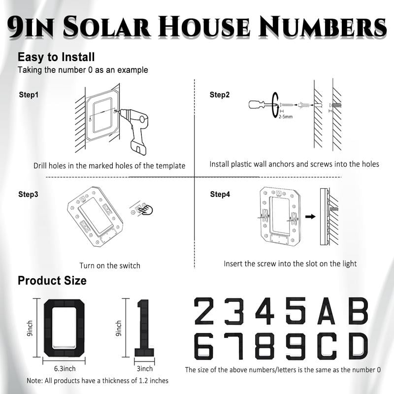🔥Hot Sale Promotion 49% OFF🎁✨Lighted House Numbers for Outside