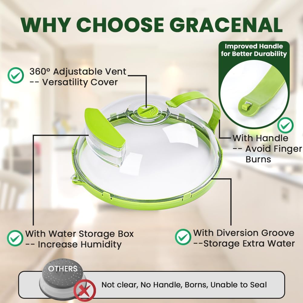🎉FreshVue Splash Guard 🌟-Microwave Cover for Food