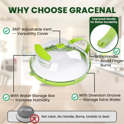 🎉FreshVue Splash Guard 🌟-Microwave Cover for Food