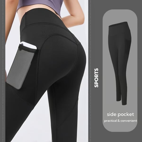 🎁Summer Promotion🔥High Waisted Tummy Control Side Pocket Shaping Training Leggings