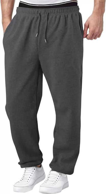 Hot Sale 49%🔥 Men's Classic Heavyweight Fleece Sweatpants with Open Bottom