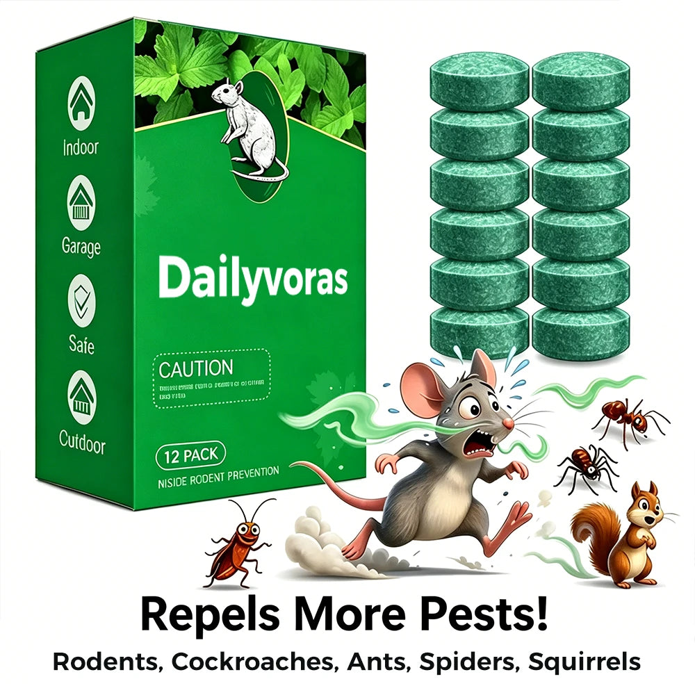 🐀 Natural Peppermint Rodent Repellent Tablets🟢
