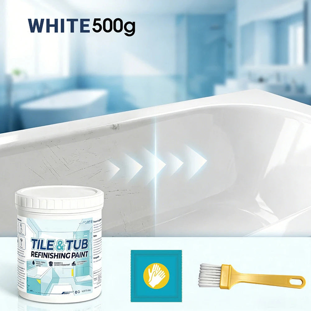 🥳Hot Sale Tile Tub Refinishing Paint Kit Covers Stains Cracks Easy DIY