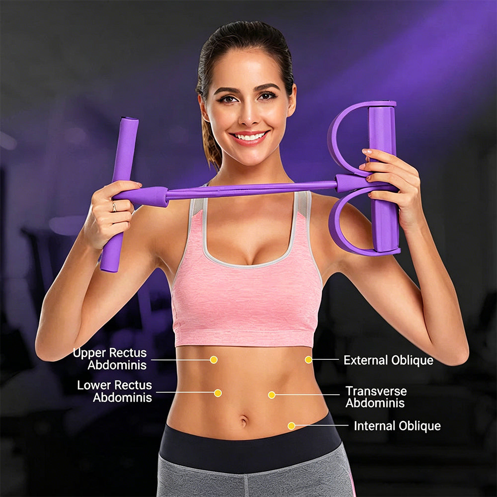6-Tube Elastic Foot Pedal Resistance Bands