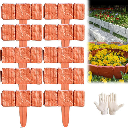 DIY Faux Stone Garden Border Fence