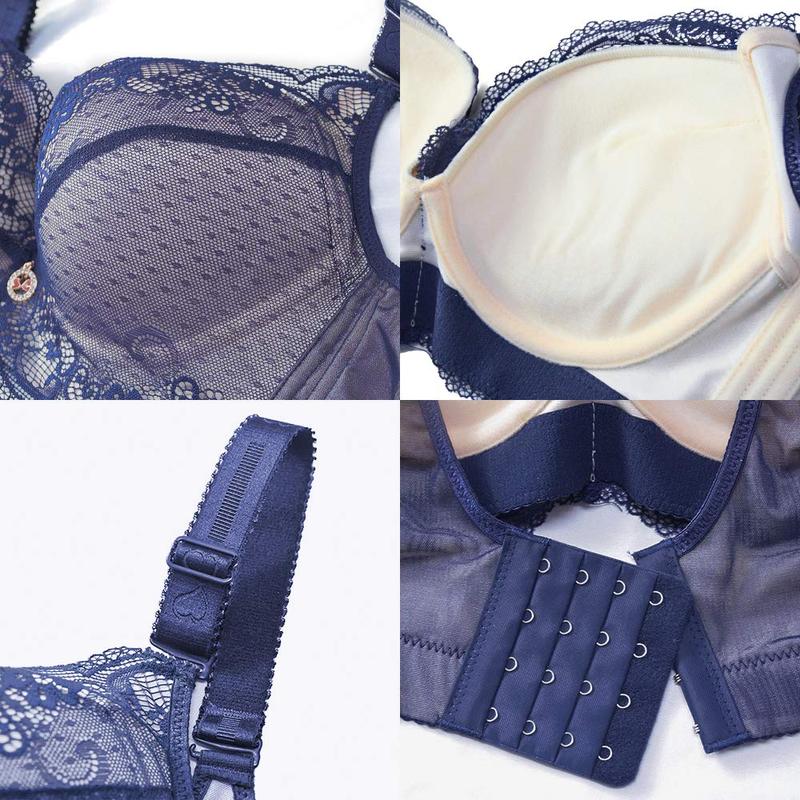 🔥Summer Promotion👑Lace Push-Up Bra - Floral Underwire Comfort