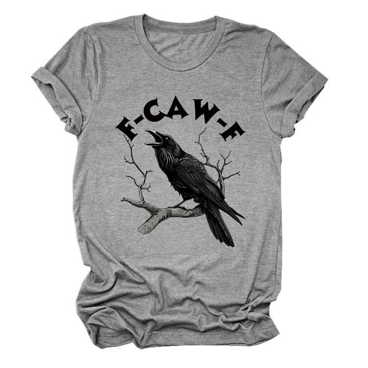 Make a Statement Without Saying a Word! 😜🐦‍⬛🔥Humorous Crow Graphic T-Shirt – Say It With a Caw!