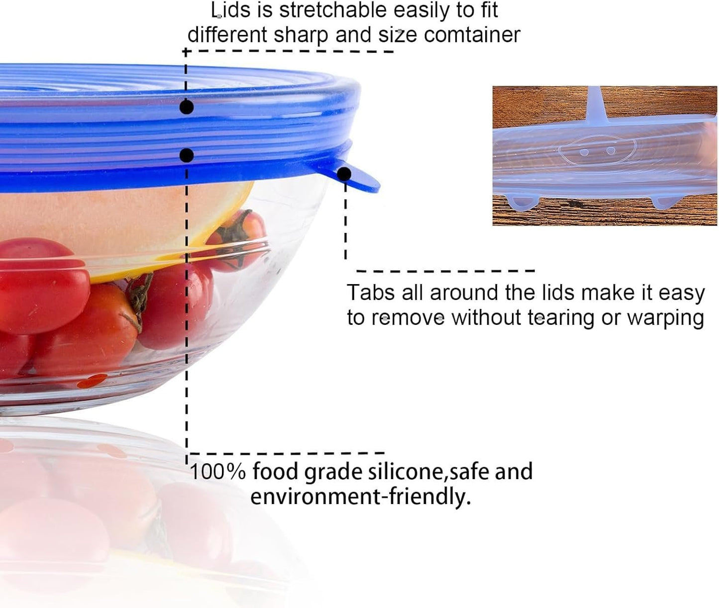 🔥Hot Sale 49%🔥Silicone Cover Stretch Lids Reusable Airtight Food Wrap Covers