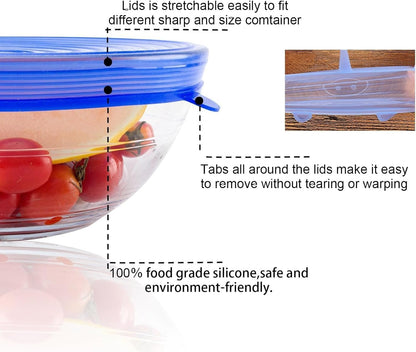 🔥Hot Sale 49%🔥Silicone Cover Stretch Lids Reusable Airtight Food Wrap Covers