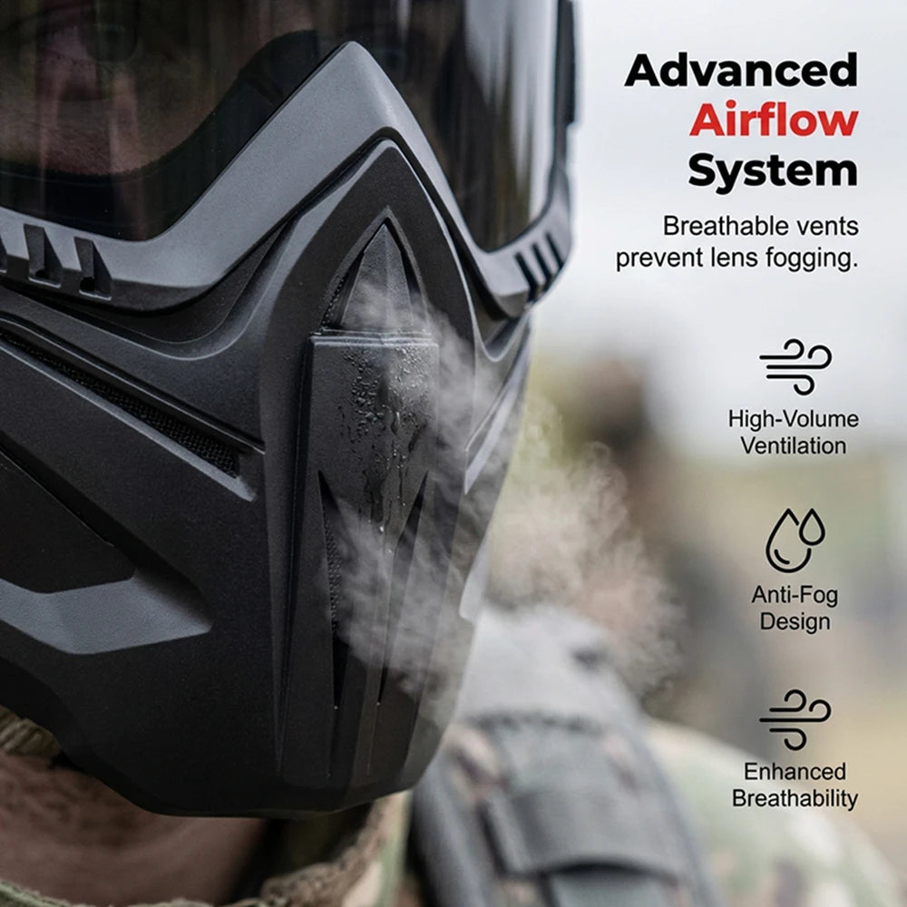 Detachable Full Face Goggle Mask