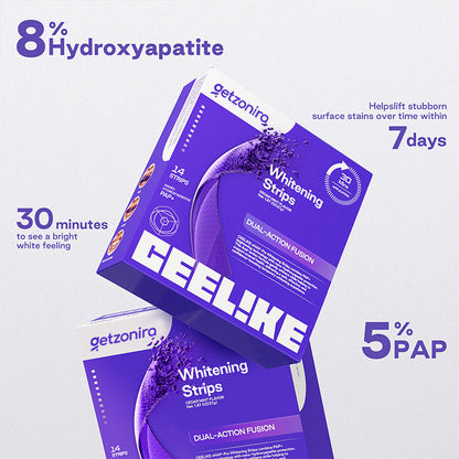Hydroxyapatite Teeth Whitening Strips Pain-Free Enamel Safe Kit for Sensitive Teeth
