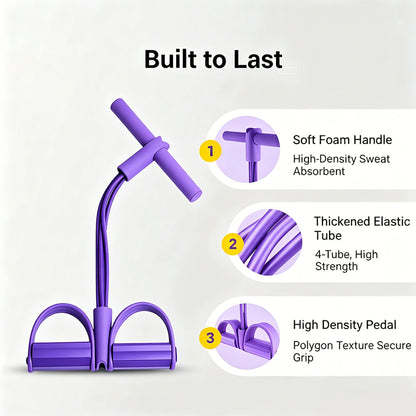 6-Tube Elastic Foot Pedal Resistance Bands