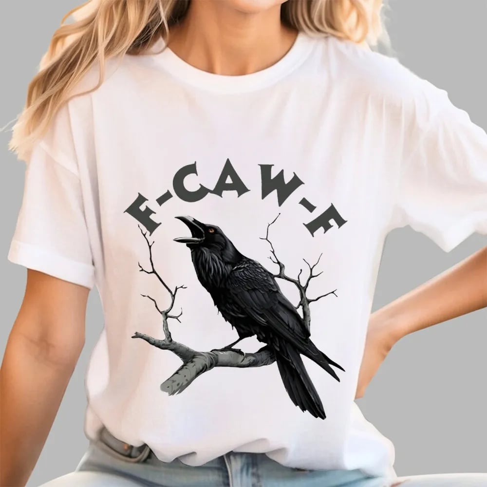 Make a Statement Without Saying a Word! 😜🐦‍⬛🔥Humorous Crow Graphic T-Shirt – Say It With a Caw!