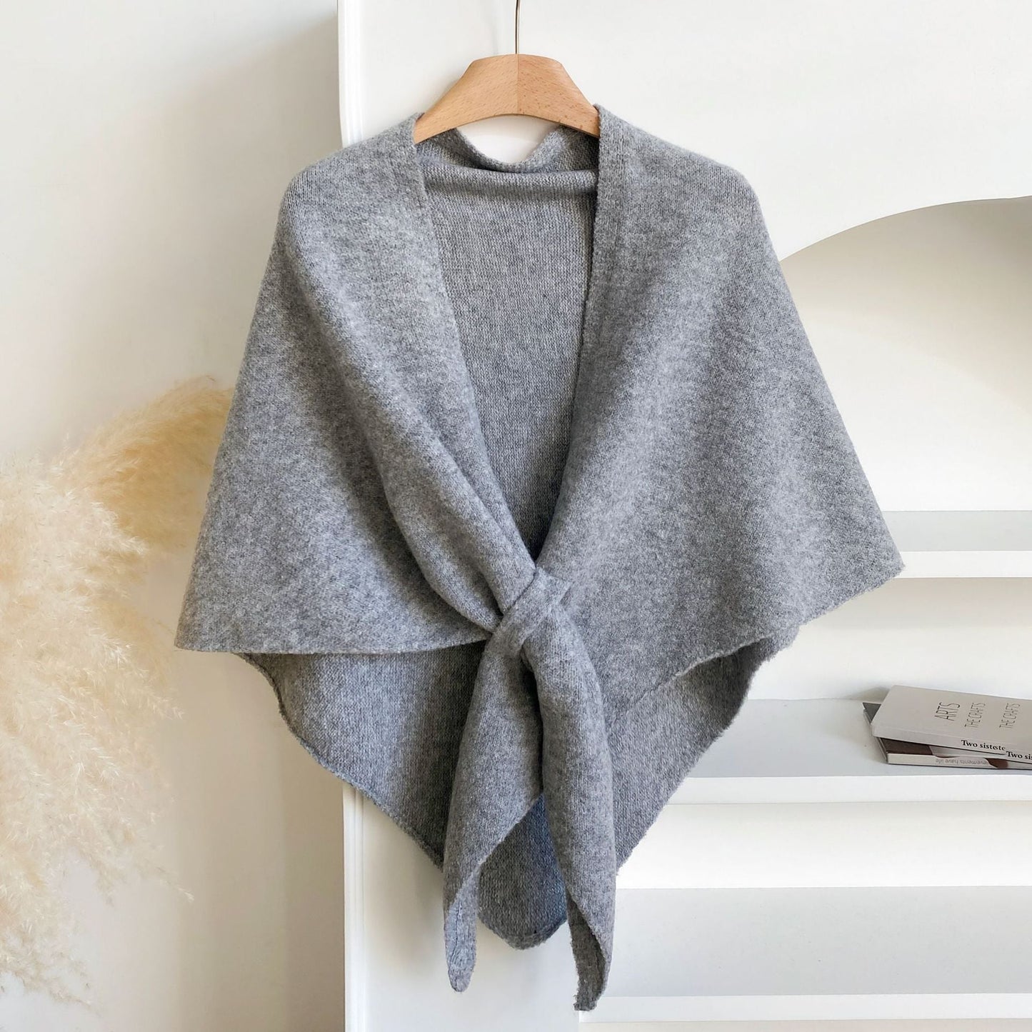 ❤️Your Everyday Elegance, Woven in Wool💕Women's Solid Color Wool Blend Shawl☁️