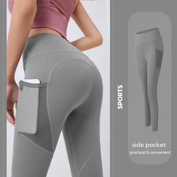 🎁Summer Promotion🔥High Waisted Tummy Control Side Pocket Shaping Training Leggings