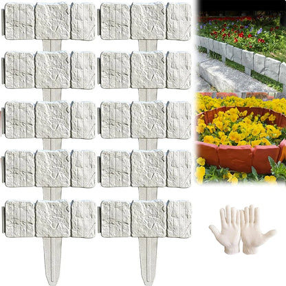 DIY Faux Stone Garden Border Fence