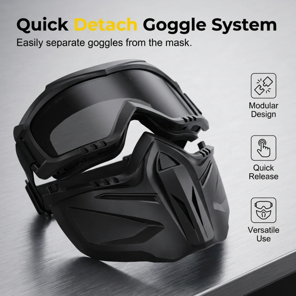 Detachable Full Face Goggle Mask